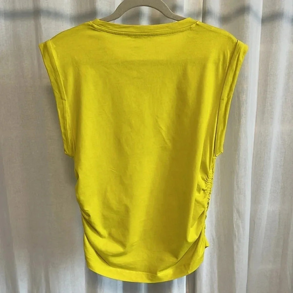 Cotton Sleeveless Top Side Ruching, Size L - Picture 4 of 8